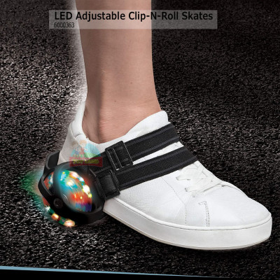 LED Adjustable Clip-N-Roll Skates : 6000363