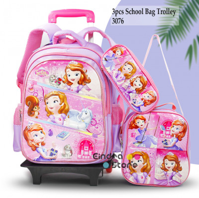 3pcs School Bag Trolley : 3076