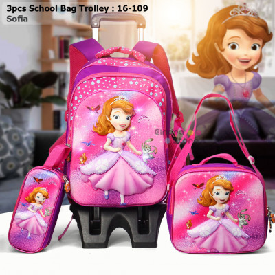 3pcs School Bag Trolley : 16-109