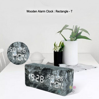 Wooden Alarm Clock : Rectangle-T