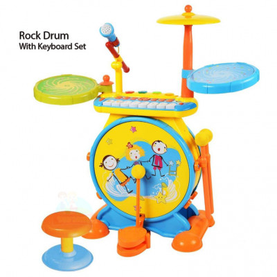 Rock Drum With Keyboard Set