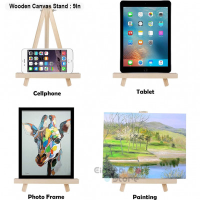 Wooden Canvas Stand : 9In