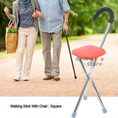Walking Stick With Chair : Square