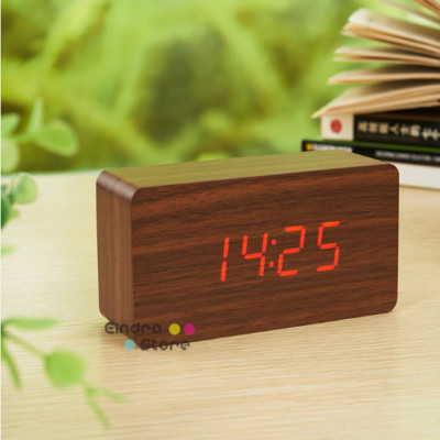 Wooden Alarm Clock : Rectangle - S