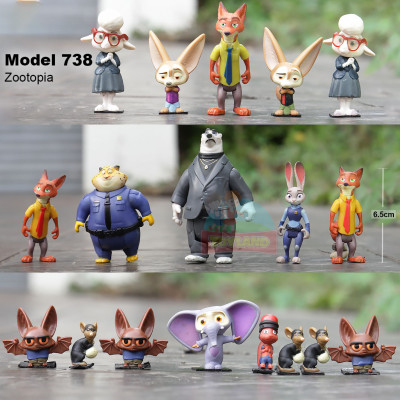 Action Figure Set - Model 738 : Zootopia